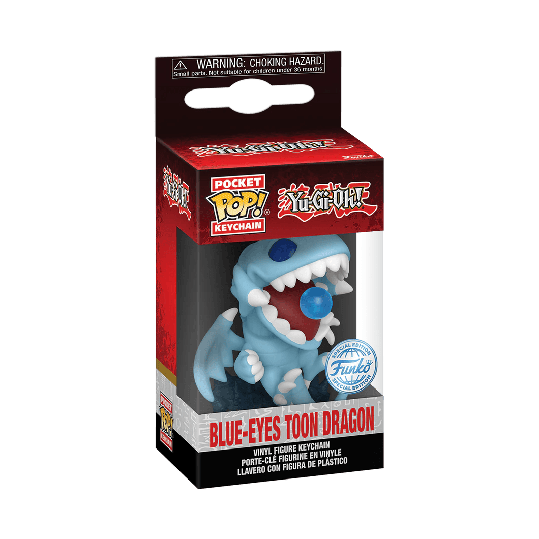 FUN74714 Yu-Gi-Oh! - Blue-Eyes Toon Dragon US Exclusive Glow Pop! Keychain [RS] - Funko - Titan Pop Culture