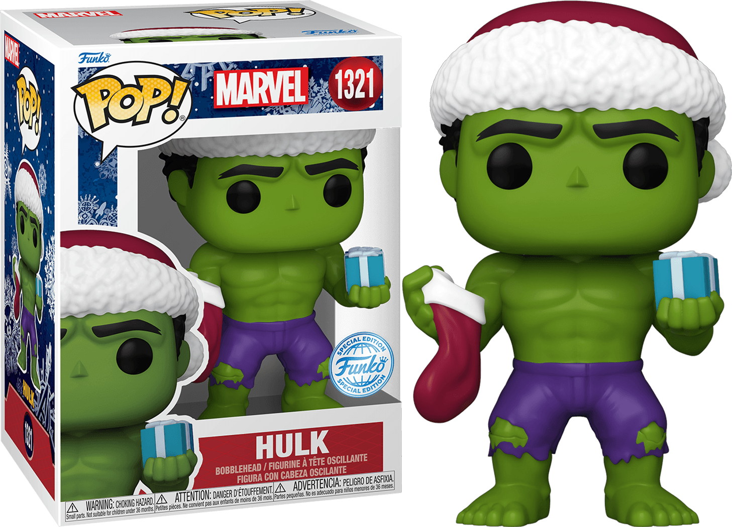 FUN74731 Marvel Comics - Green Hulk Holiday US Exclusive Pop! Vinyl [RS] - Funko - Titan Pop Culture