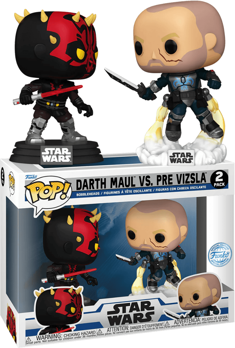 FUN74744 Star Wars: Clone Wars - Darth Maul Vs Pre Vizsla Pop! 2-Pack [RS] - Funko - Titan Pop Culture