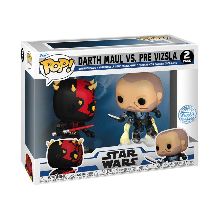 FUN74744 Star Wars: Clone Wars - Darth Maul Vs Pre Vizsla Pop! 2-Pack [RS] - Funko - Titan Pop Culture