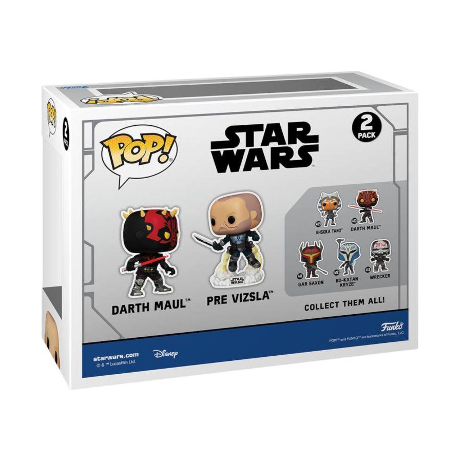 FUN74744 Star Wars: Clone Wars - Darth Maul Vs Pre Vizsla Pop! 2-Pack [RS] - Funko - Titan Pop Culture