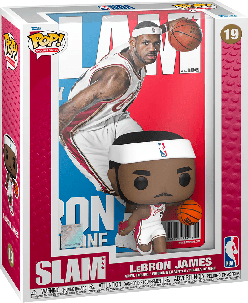 FUN75073 NBA: Slam - LeBron James Pop! Cover - Funko TBA - Titan Pop Culture