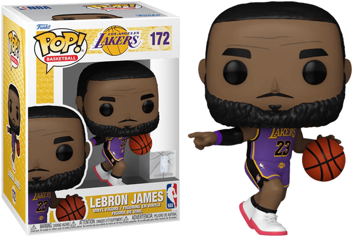 FUN75117 NBA: Lakers - LeBron James (Purple Uniform #23) Pop! Vinyl - Funko TBA - Titan Pop Culture