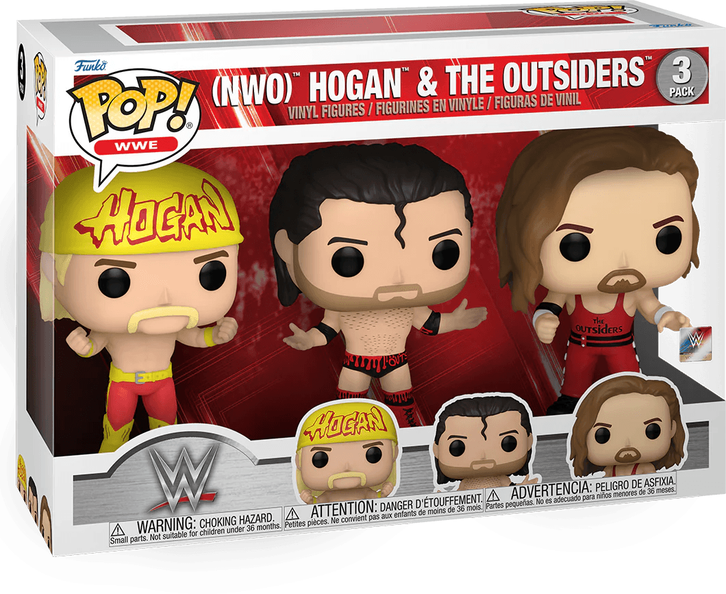 FUN75129 WWE - Hulk Hogan & The Outsiders Pop! 3-Pack - Funko - Titan Pop Culture