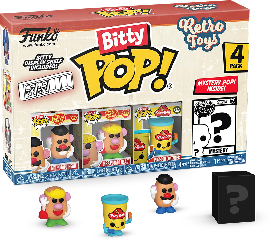 FUN75446 Retro Toys - Mr. Potato Head Bitty Pop! 4-Pack - Funko - Titan Pop Culture