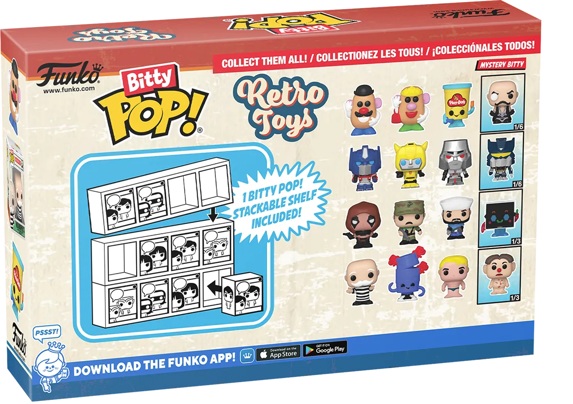 FUN75446 Retro Toys - Mr. Potato Head Bitty Pop! 4-Pack - Funko - Titan Pop Culture