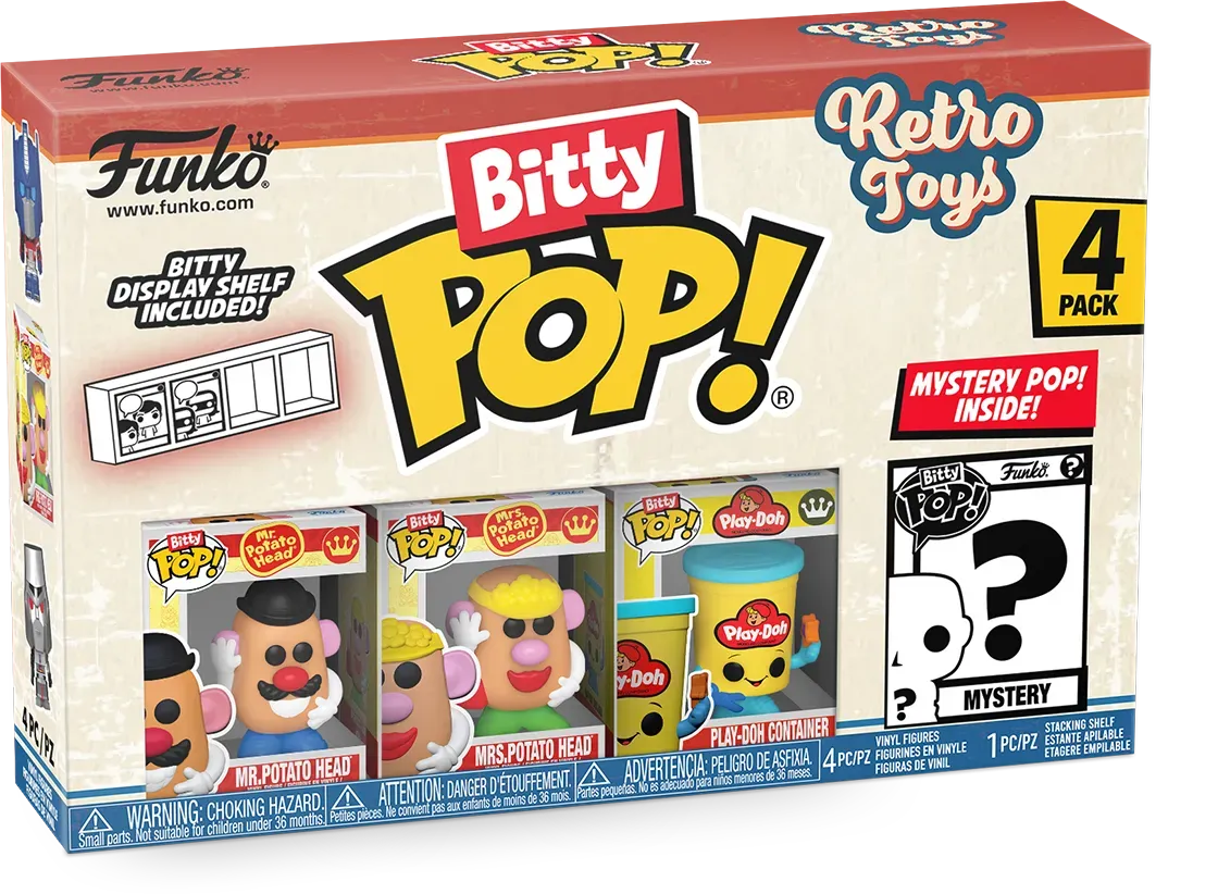 FUN75446 Retro Toys - Mr. Potato Head Bitty Pop! 4-Pack - Funko - Titan Pop Culture