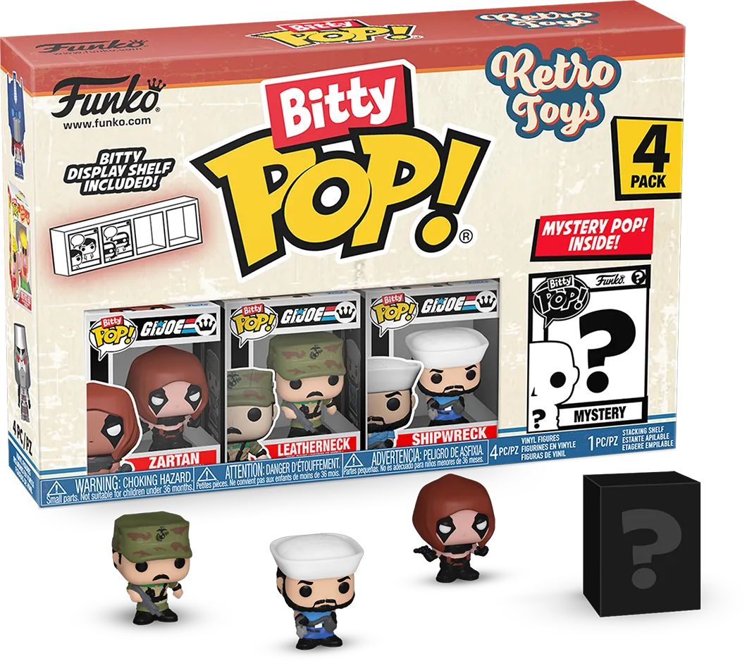 FUN75448 Retro Toys - G.I. Joe Bitty Pop! 4-Pack - Funko - Titan Pop Culture