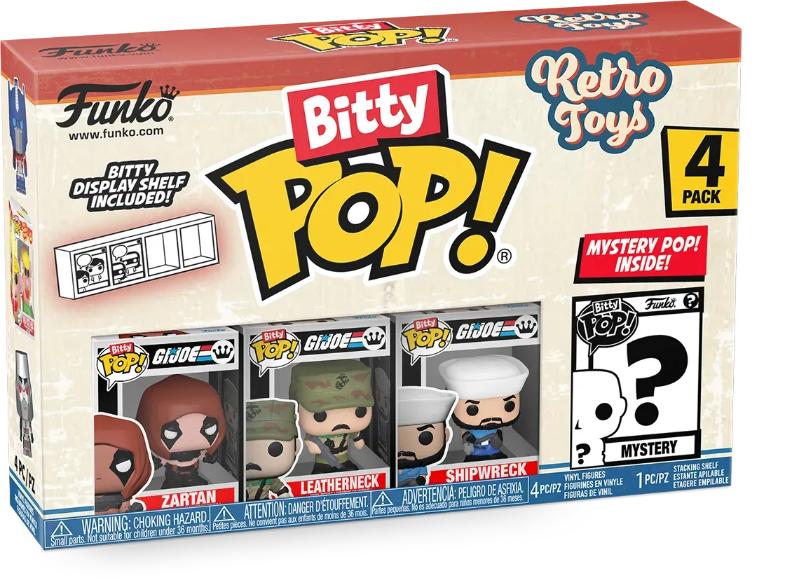 FUN75448 Retro Toys - G.I. Joe Bitty Pop! 4-Pack - Funko - Titan Pop Culture