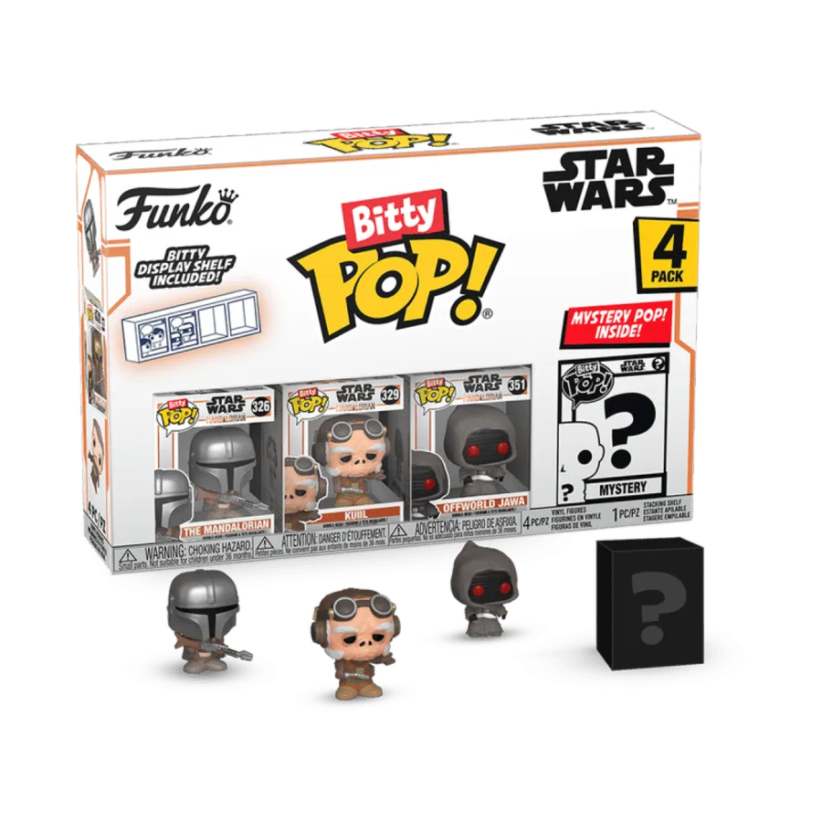 FUN75452 Star Wars: The Mandalorian - Din Djarin Bitty Pop! 4-Pack - Funko - Titan Pop Culture