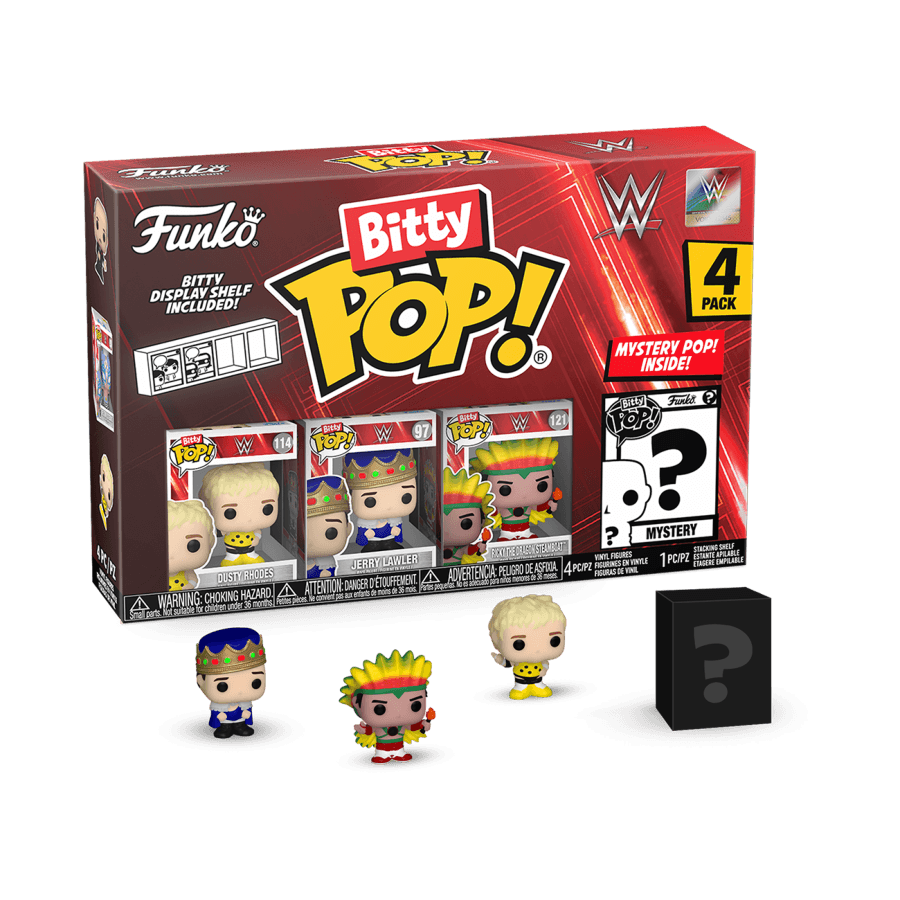 FUN75462 WWE - Dusty Rhodes Bitty Pop! 4-Pack - Funko - Titan Pop Culture