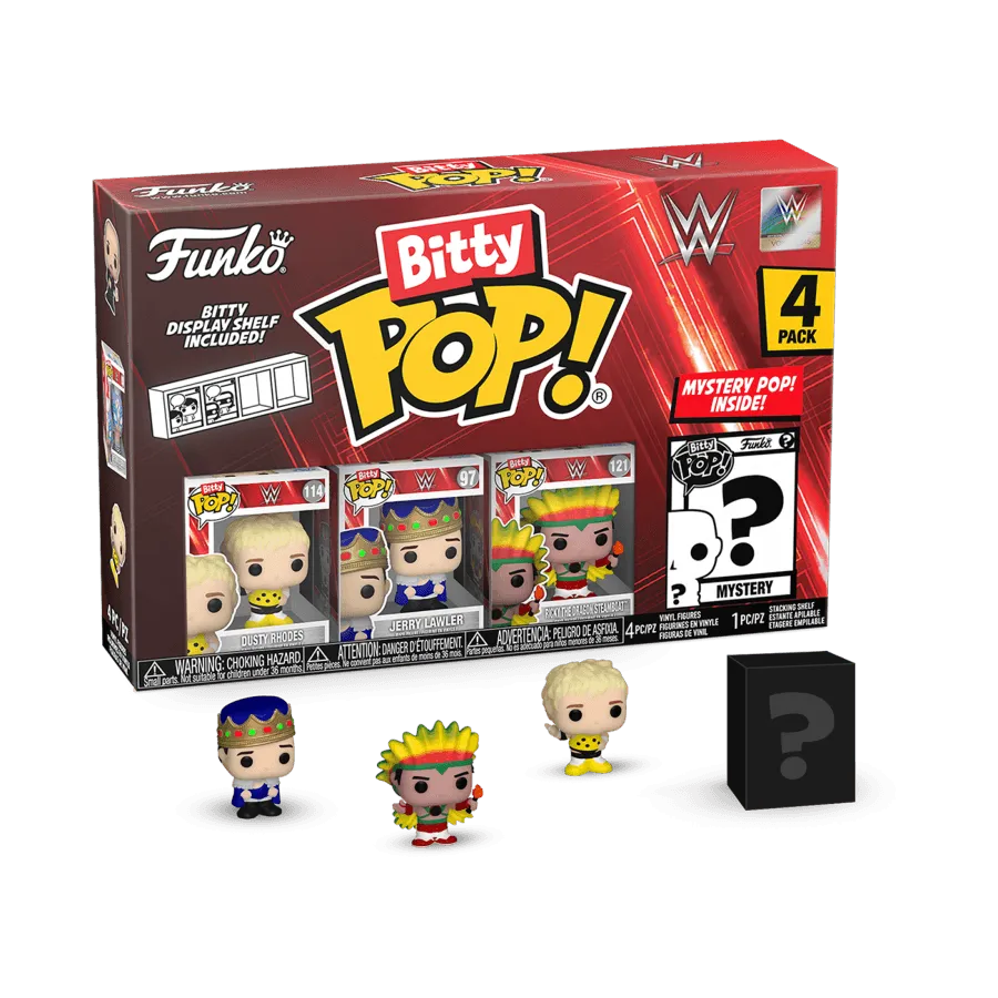 FUN75462 WWE - Dusty Rhodes Bitty Pop! 4-Pack - Funko - Titan Pop Culture