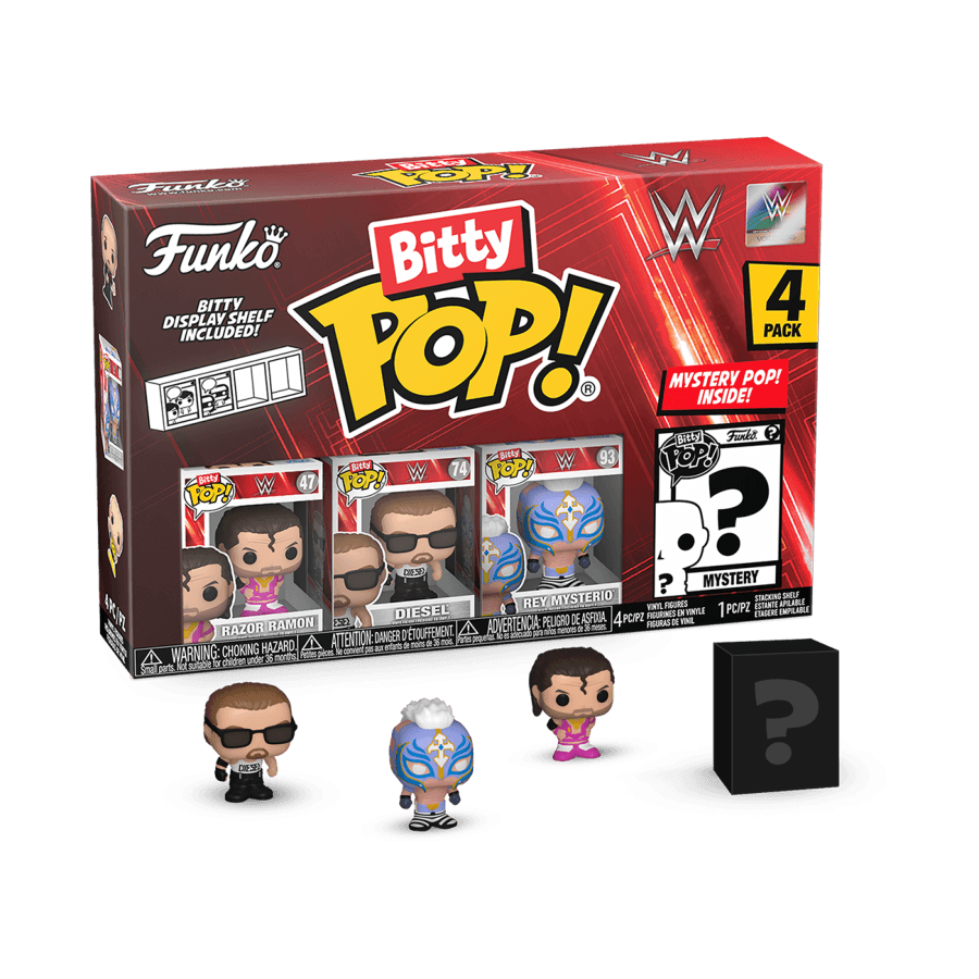 FUN75463 WWE - Razor Ramon Bitty Pop! 4-Pack - Funko - Titan Pop Culture