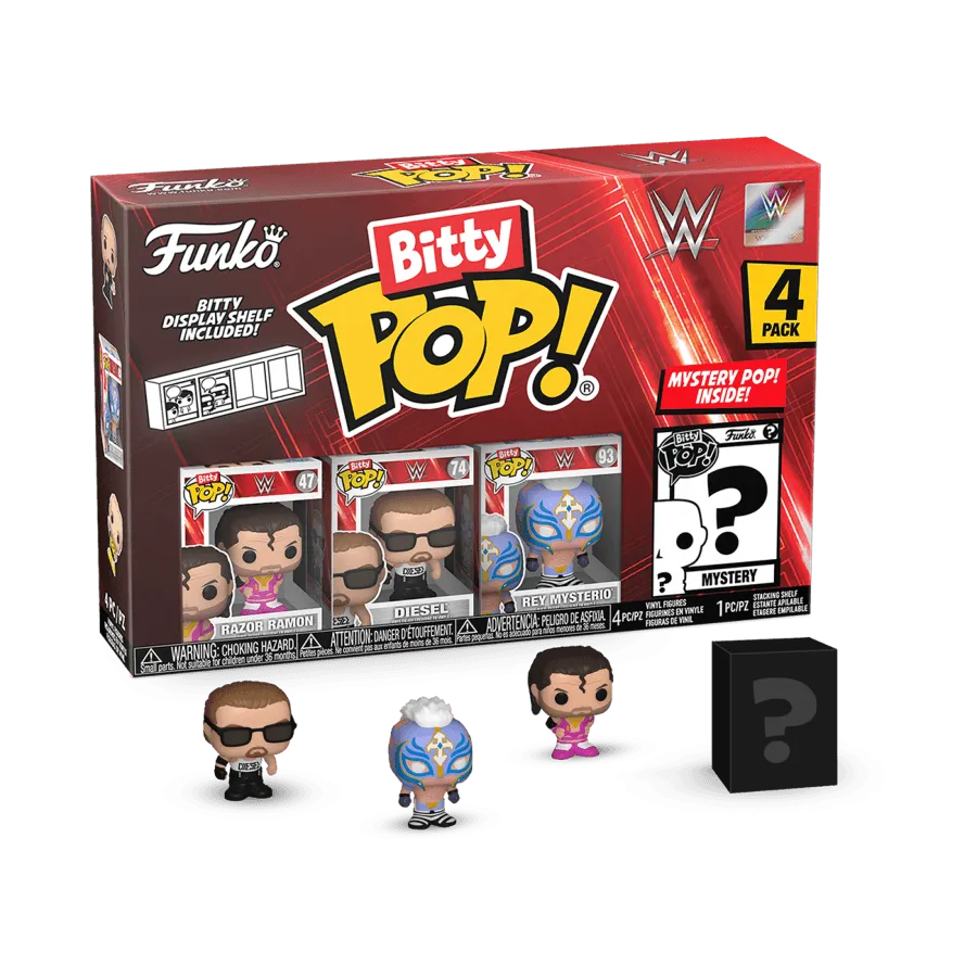 FUN75463 WWE - Razor Ramon Bitty Pop! 4-Pack - Funko - Titan Pop Culture