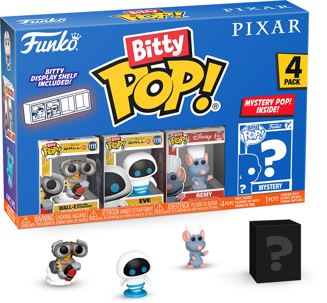 FUN75469 Pixar - WALL-E Bitty Pop! 4-Pack - Funko - Titan Pop Culture