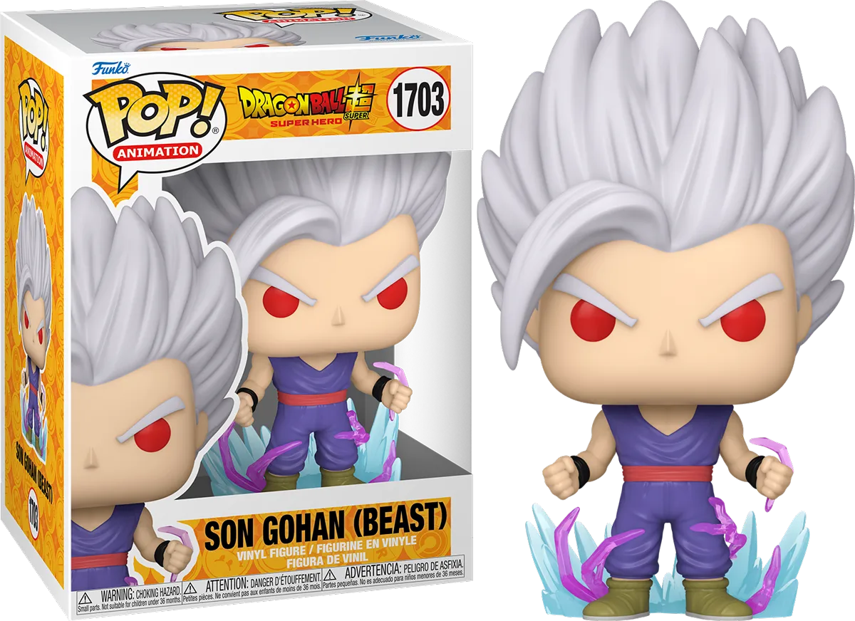 Dragon Ball Super: Superhéroe - Son Gohan (Bestia) Pop! Vinilo - Paquete Chase / Estuche