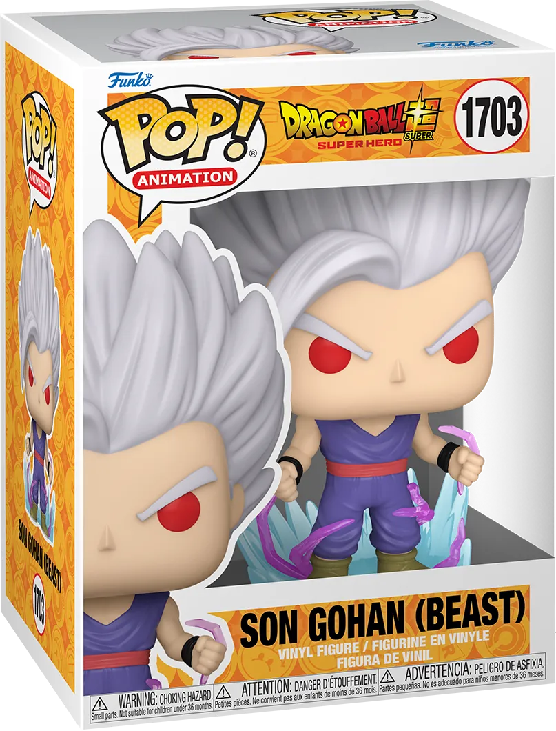 Dragon Ball Super: Superhéroe - Son Gohan (Bestia) Pop! Vinilo - Paquete Chase / Estuche