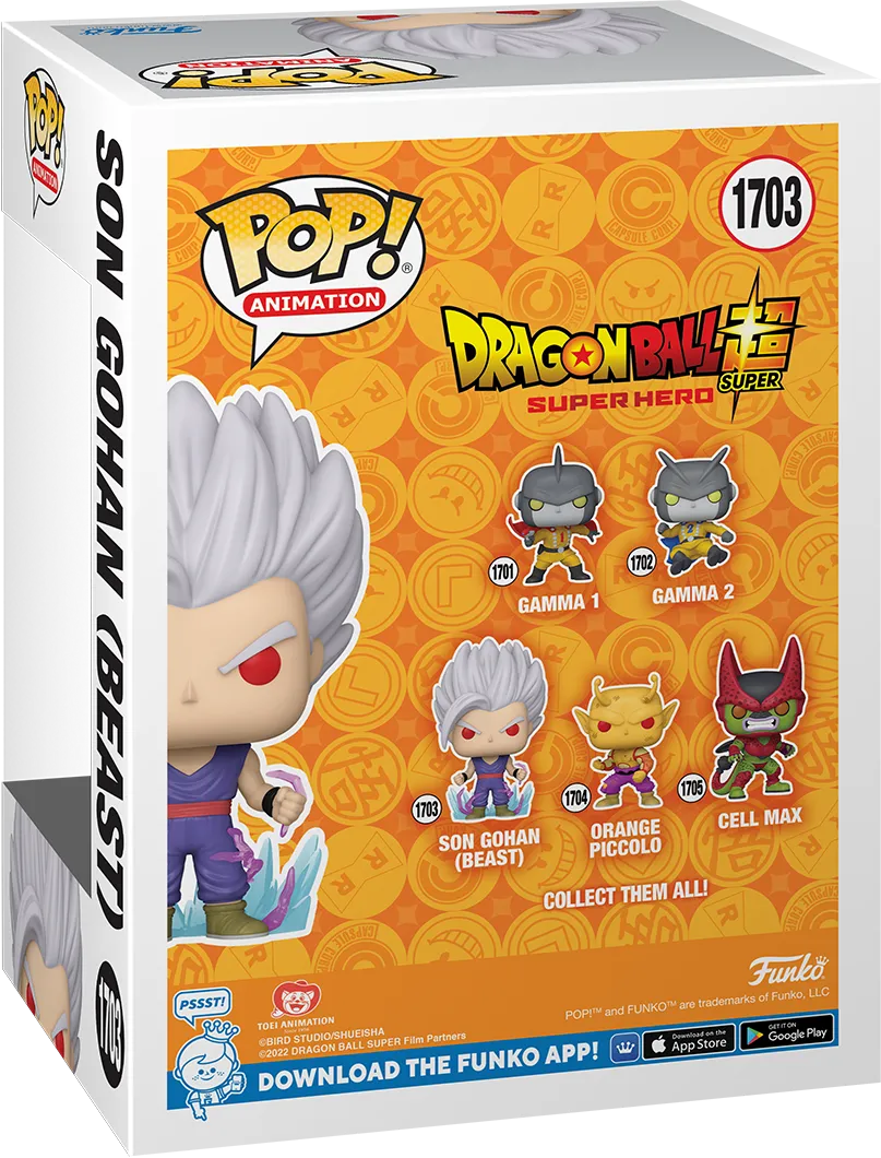 Dragon Ball Super: Superhéroe - Son Gohan (Bestia) Pop! Vinilo - Paquete Chase / Estuche