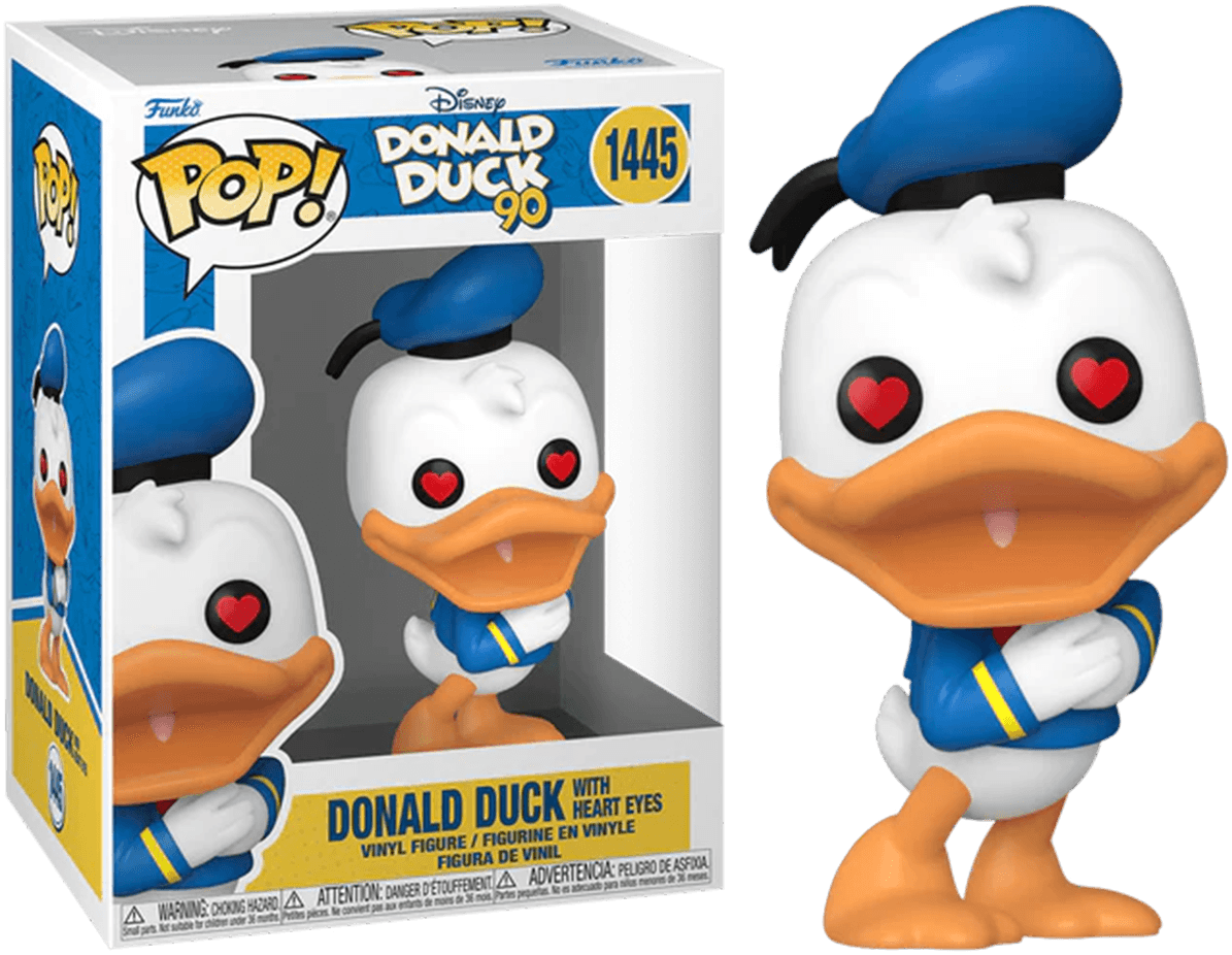 FUN75725 Donald Duck: 90th Anniversary - Donald Duck (Heart Eyes) Pop! Vinyl - Funko - Titan Pop Culture