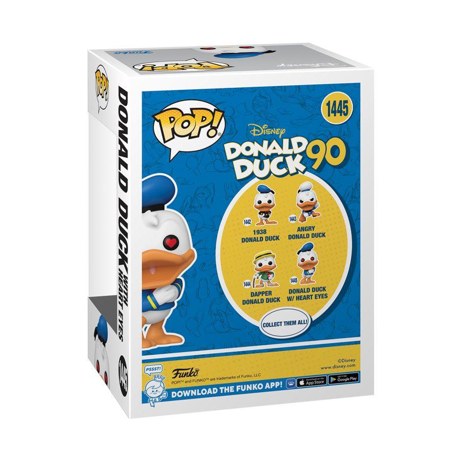 FUN75725 Donald Duck: 90th Anniversary - Donald Duck (Heart Eyes) Pop! Vinyl - Funko - Titan Pop Culture