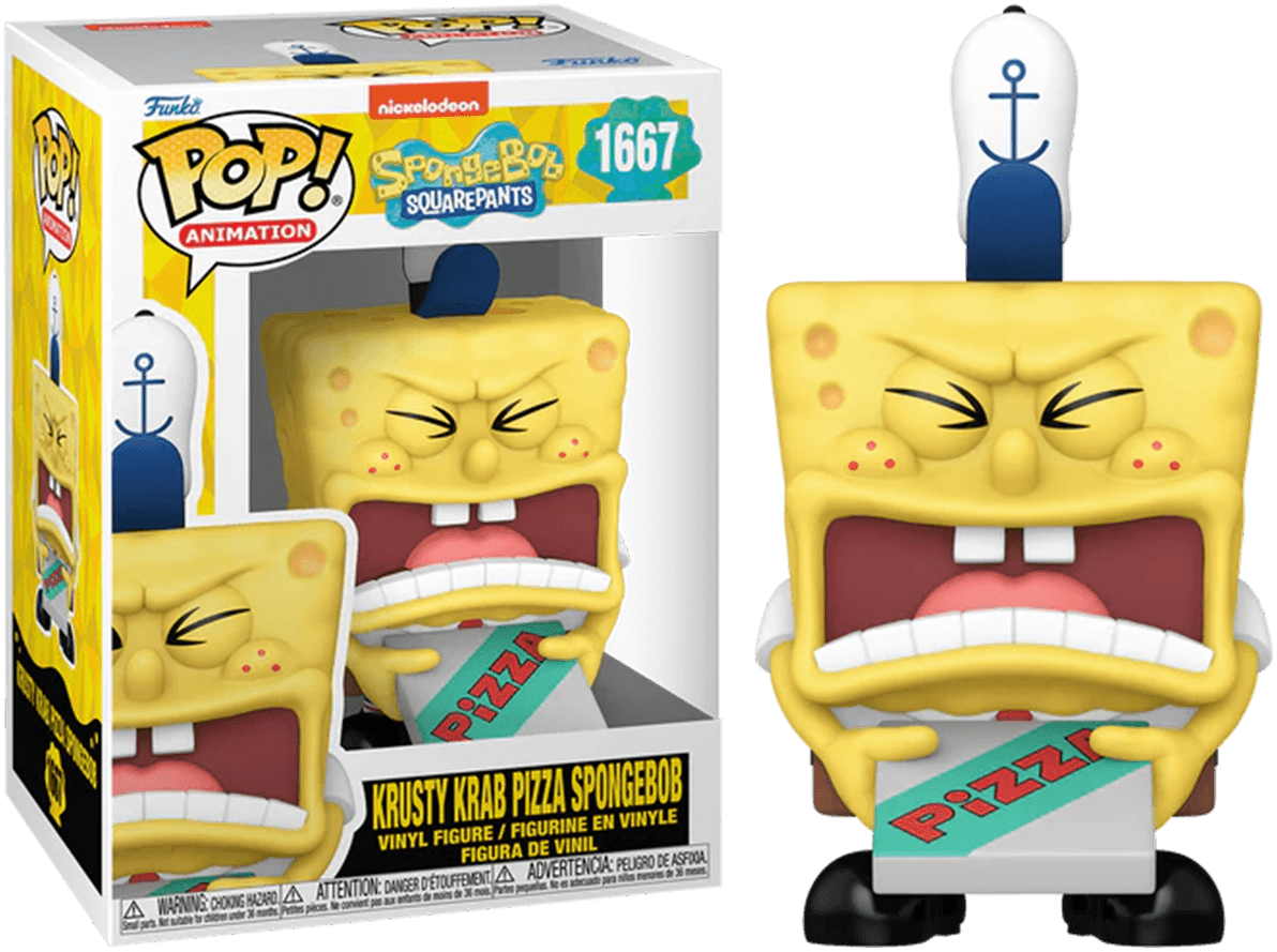 FUN75738 Spongebob: 25th Anniversary - Krusty Krab Pizza Spongebob Pop! Vinyl - Funko - Titan Pop Culture