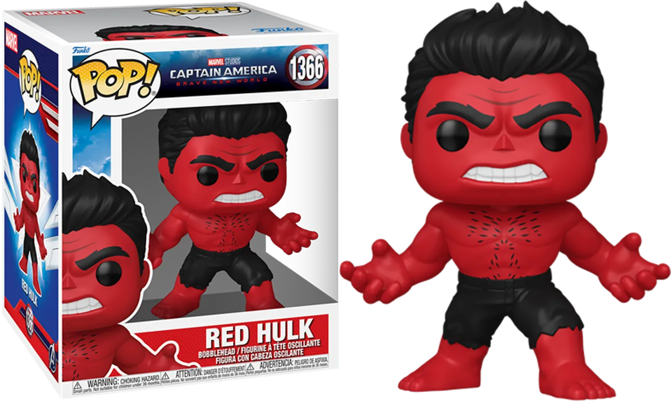 FUN75994 Captain America: Brave New World - Red Hulk 6" Pop! Vinyl - Funko - Titan Pop Culture