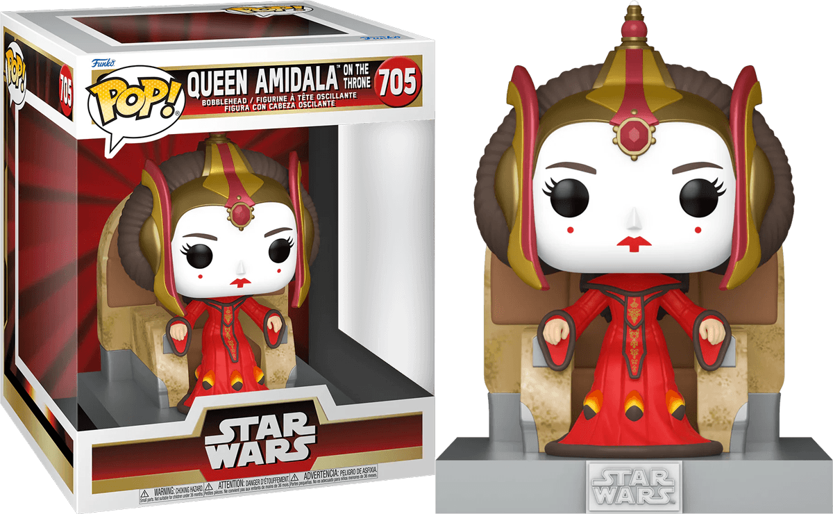 FUN76012 Star Wars: Phantom Menace 25th Anniversary - Queen Amidala on Throne Pop! Deluxe - Funko - Titan Pop Culture