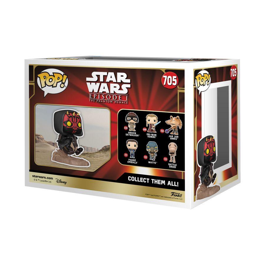 FUN76014 Star Wars: Phantom Menace 25th Anniversary - Darth Maul on Bloodfin Pop! Ride - Funko - Titan Pop Culture