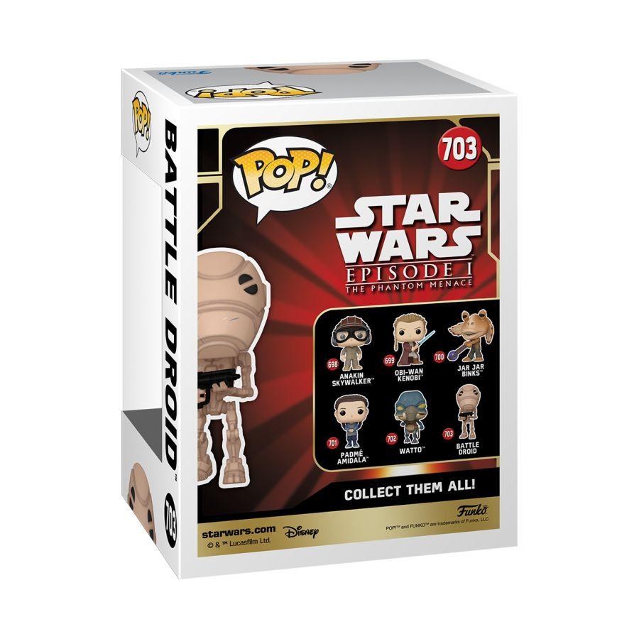 FUN76016 Star Wars: Phantom Menace 25th Anniversary - Battle Droid Pop! Vinyl - Funko TBA - Titan Pop Culture