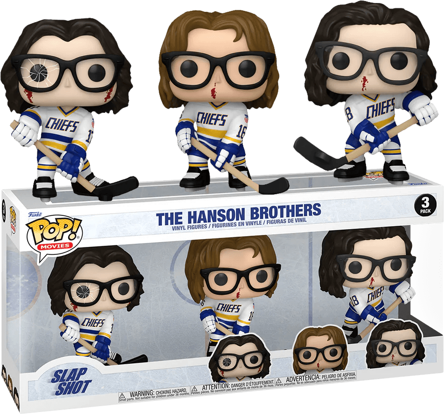 FUN76041 Slap Shot - The Hansons Pop! Vinyl 3-Pack - Funko - Titan Pop Culture