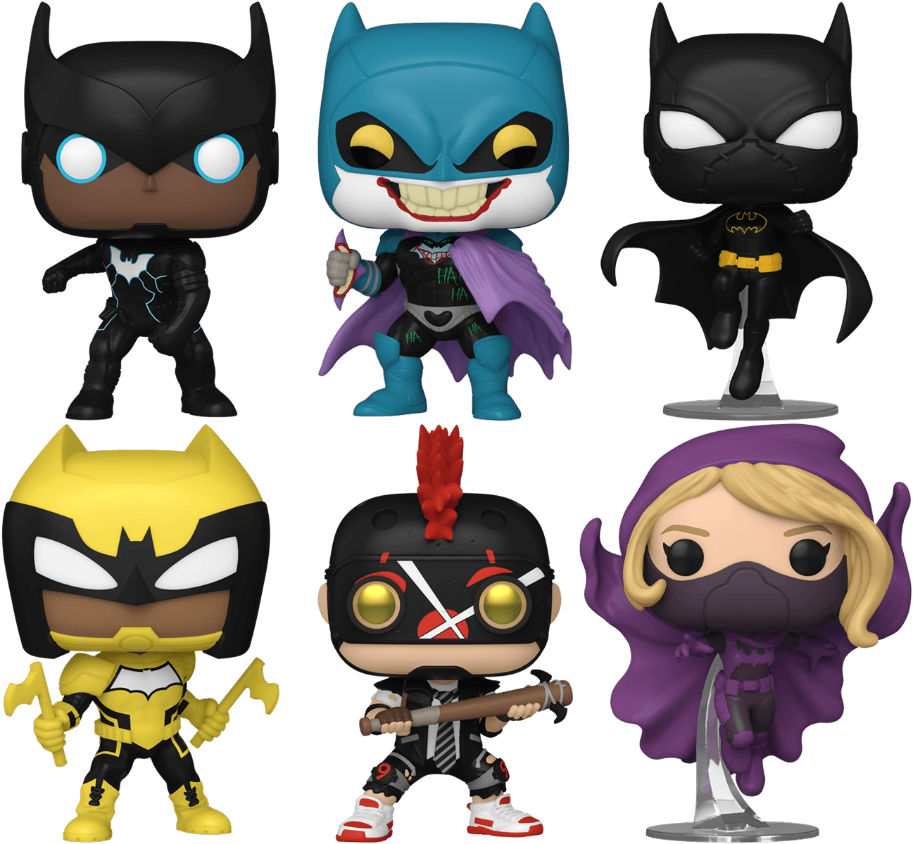 FUN76070 + FUN76073 + FUN76071 + FUN76074 + FUN76069 + FUN76072 Batman - Batman: War Zone Pop! Vinyl Figure Bundle (Set of 6) - Funko - Titan Pop Culture