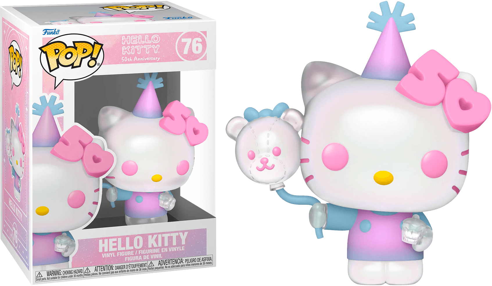 FUN76090 Hello Kitty 50th - Hello Kitty with Balloons Pop! Vinyl - Funko TBA - Titan Pop Culture