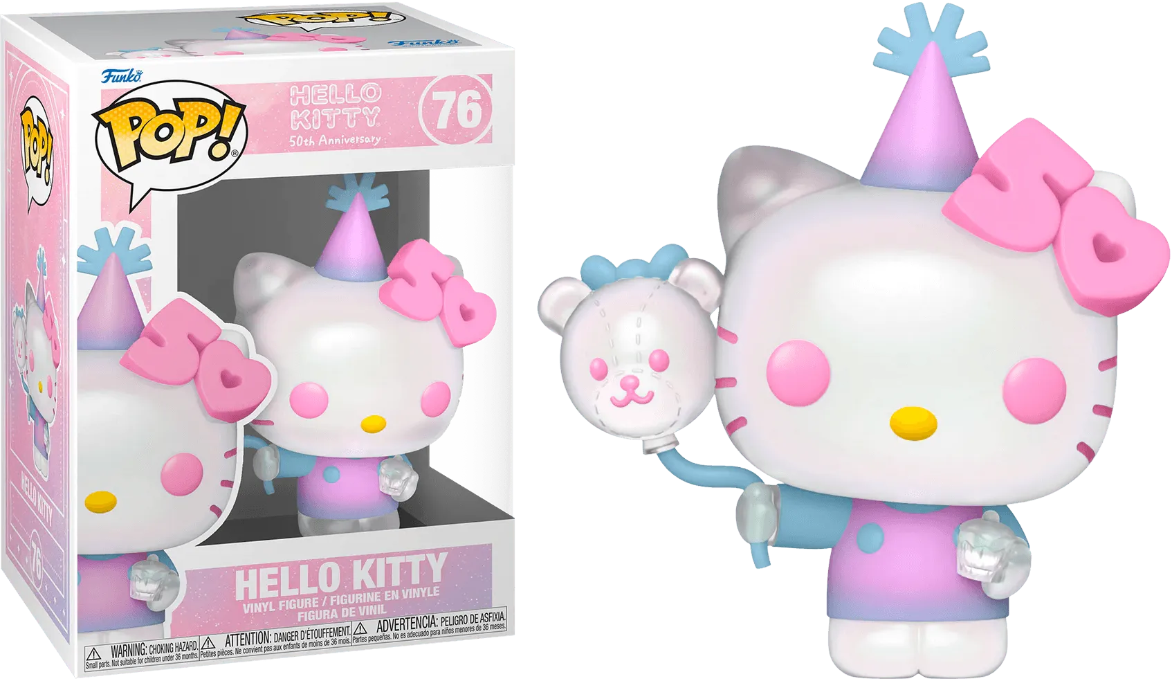 FUN76090 Hello Kitty 50th - Hello Kitty with Balloons Pop! Vinyl - Funko TBA - Titan Pop Culture