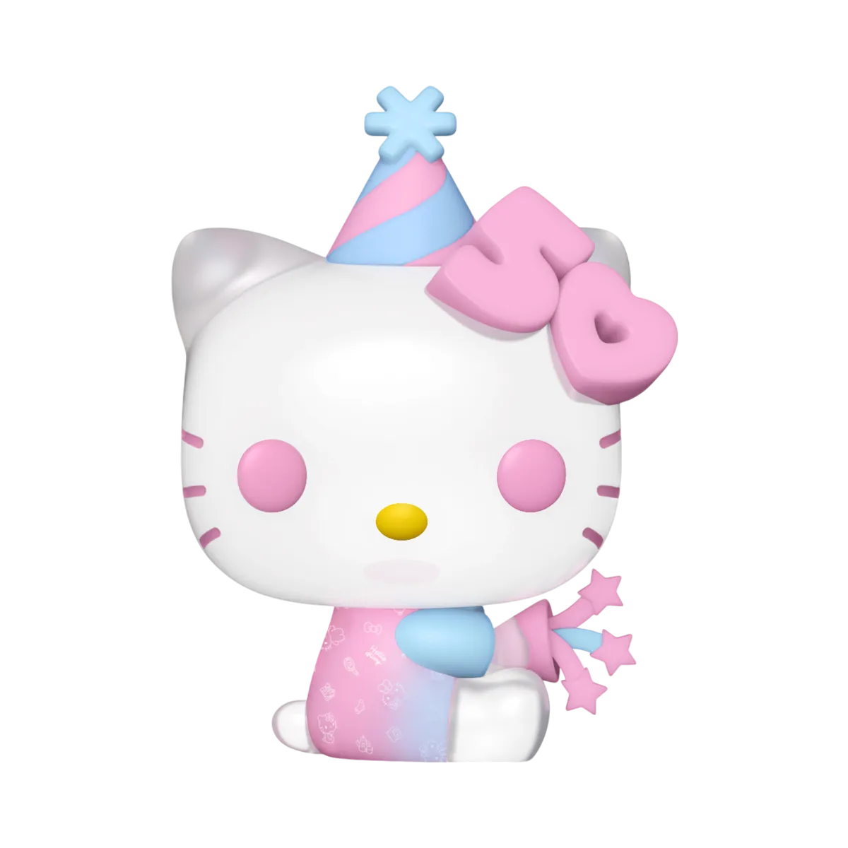 Hello Kitty cumple 50 años - Hello Kitty con gorro de fiesta Vinilo pop exclusivo [RS]