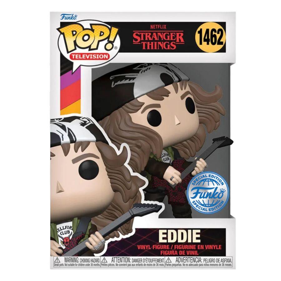 FUN76101 Stranger Things - Hunter Eddie with Guitar US Exclusive Metallic Pop! Vinyl [RS] - Funko - Titan Pop Culture