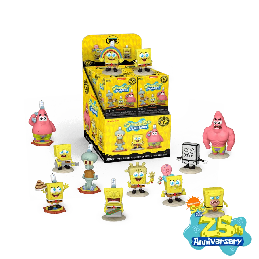 FUN76102 Spongebob: 25th Anniversary - Mystery Minis (Display of 12) - Funko - Titan Pop Culture