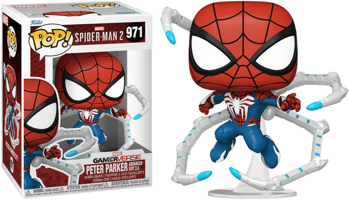 FUN76111 + FUN76110 + FUN76109 + FUN76108 Marvel's Spider-Man 2 - Be Greater Together Pop! Vinyl Bundle (Set of 4) - Funko - Titan Pop Culture