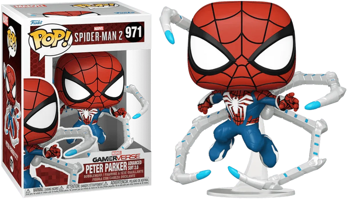 FUN76109 Spiderman 2 (VG'23) - Peter Parker with Advanced Suit 2.0 Pop! Vinyl - Funko - Titan Pop Culture