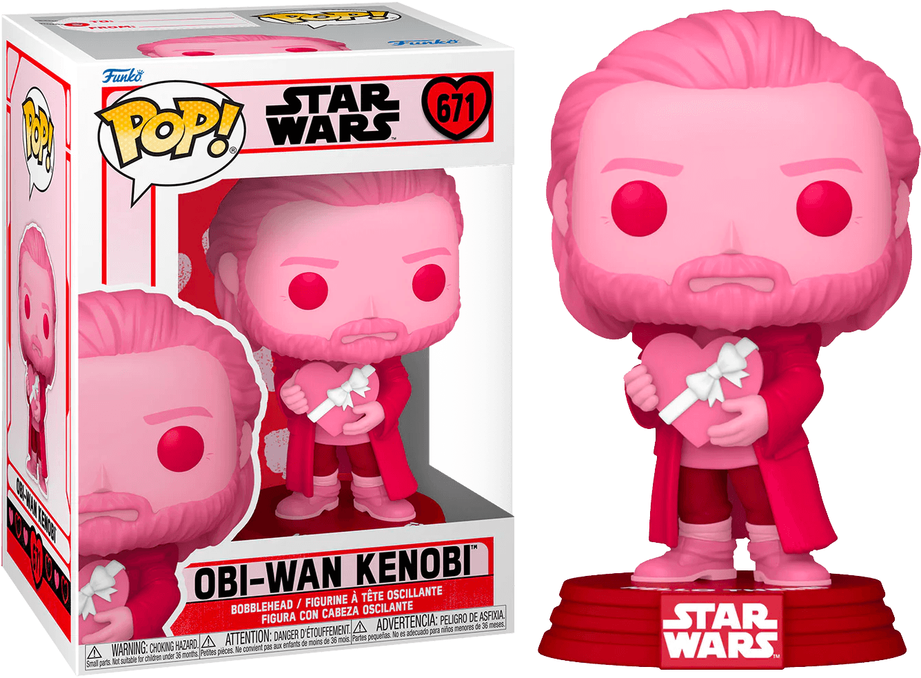 FUN76215 Star Wars: Valentines 2024 - Obi-Wan Kenobi Pop! Vinyl - Funko - Titan Pop Culture