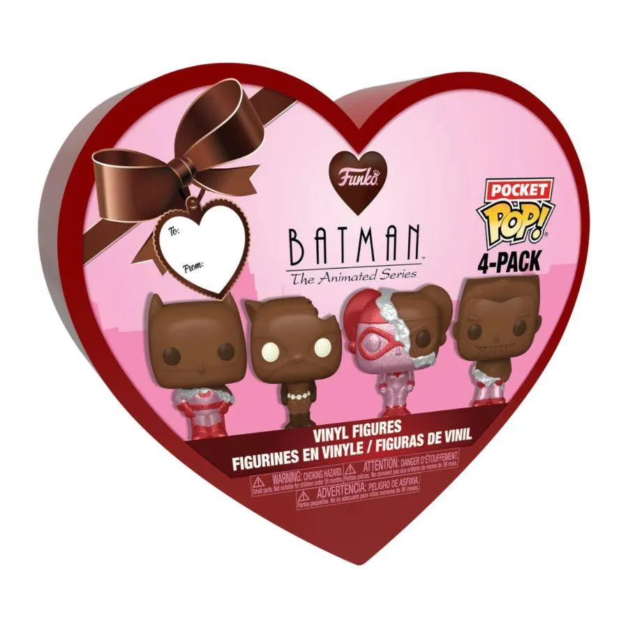 FUN76225 DC Comics: Valentines 2024 - Pocket Pop Heart Box 4-Pack - Funko - Titan Pop Culture