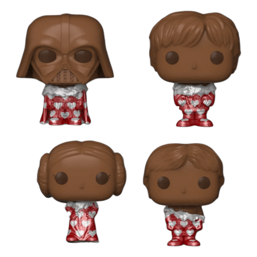 FUN76226 Star Wars: Valentines 2024 - Pocket Pop Heart Box 4-Pack - Funko - Titan Pop Culture