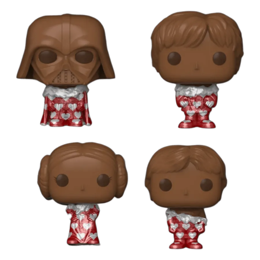 FUN76226 Star Wars: Valentines 2024 - Pocket Pop Heart Box 4-Pack - Funko - Titan Pop Culture