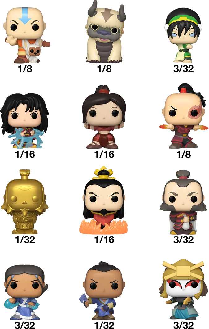 FUN76387 Avatar: The Last Airbender - Bitty Pop! Assortment (Display of 32) - Funko - Titan Pop Culture