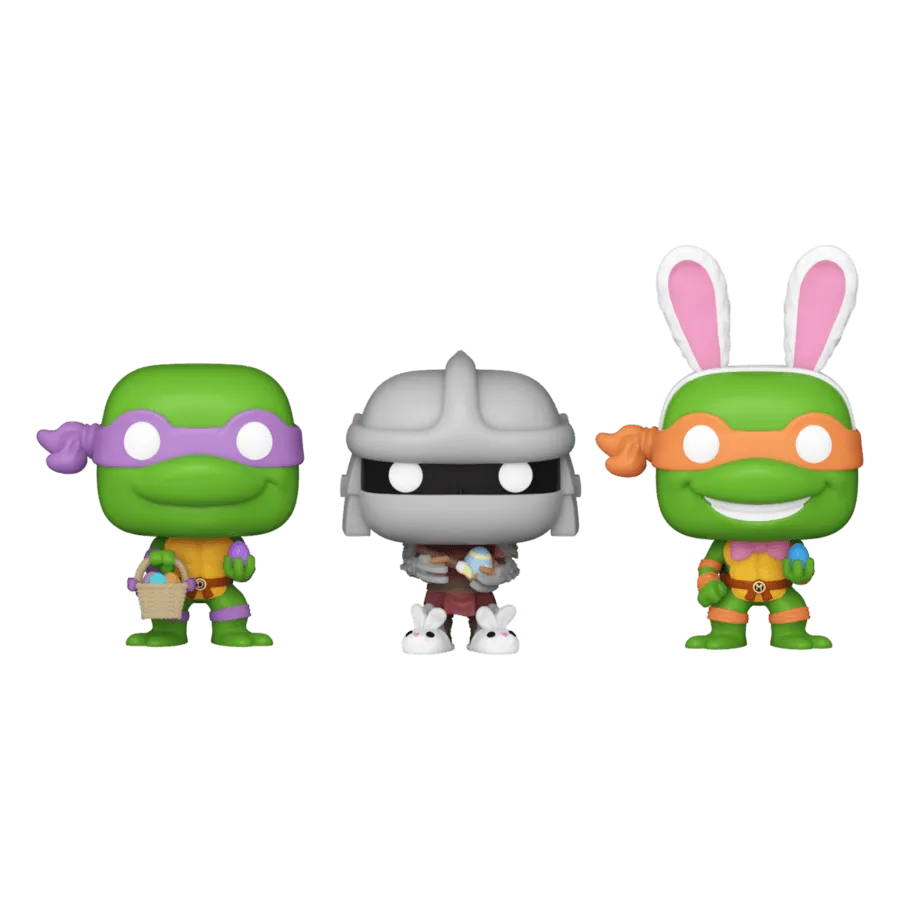 FUN76441 Teenage Mutant Ninja Turtles - Donatello, Shredder & Michelangelo Carrot Pocket Pop! 3-Pack - Funko - Titan Pop Culture