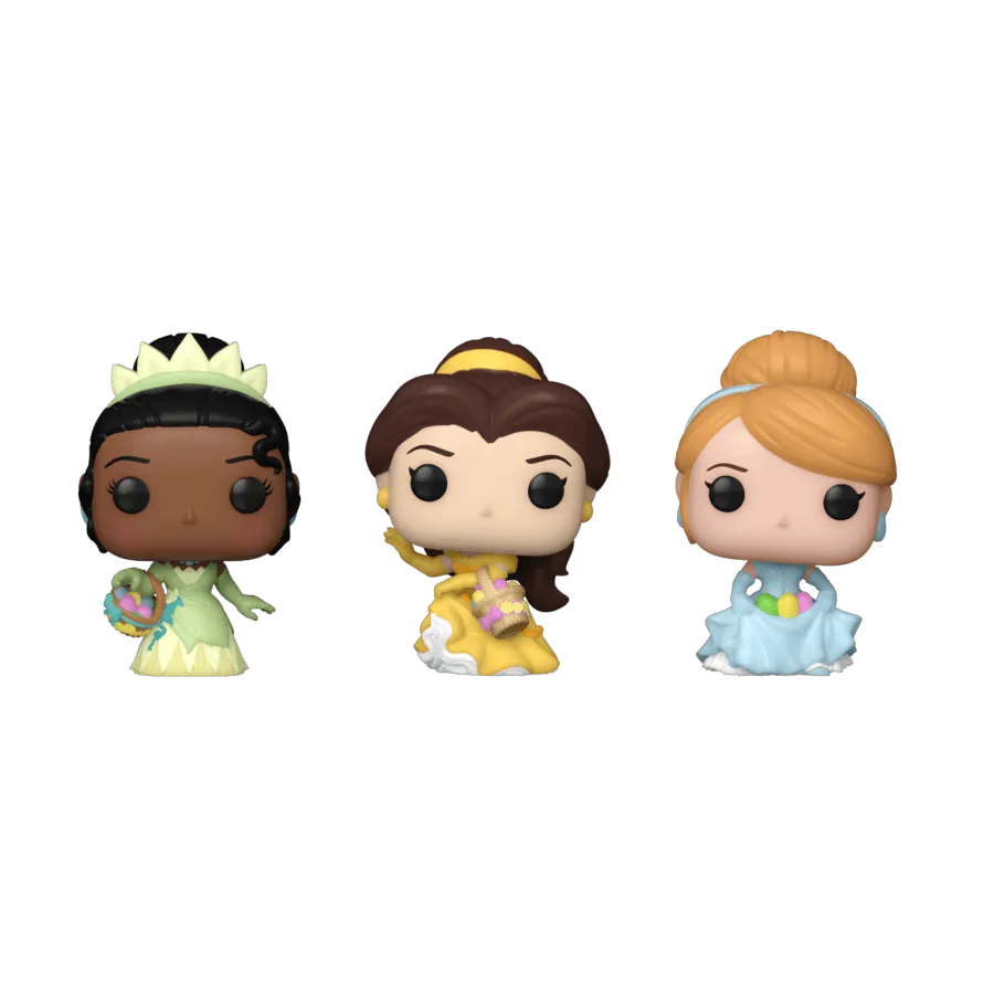 FUN76443 Disney - Cinderella, Belle, Tiana Carrot Pocket Pop! 3-Pack - Funko - Titan Pop Culture