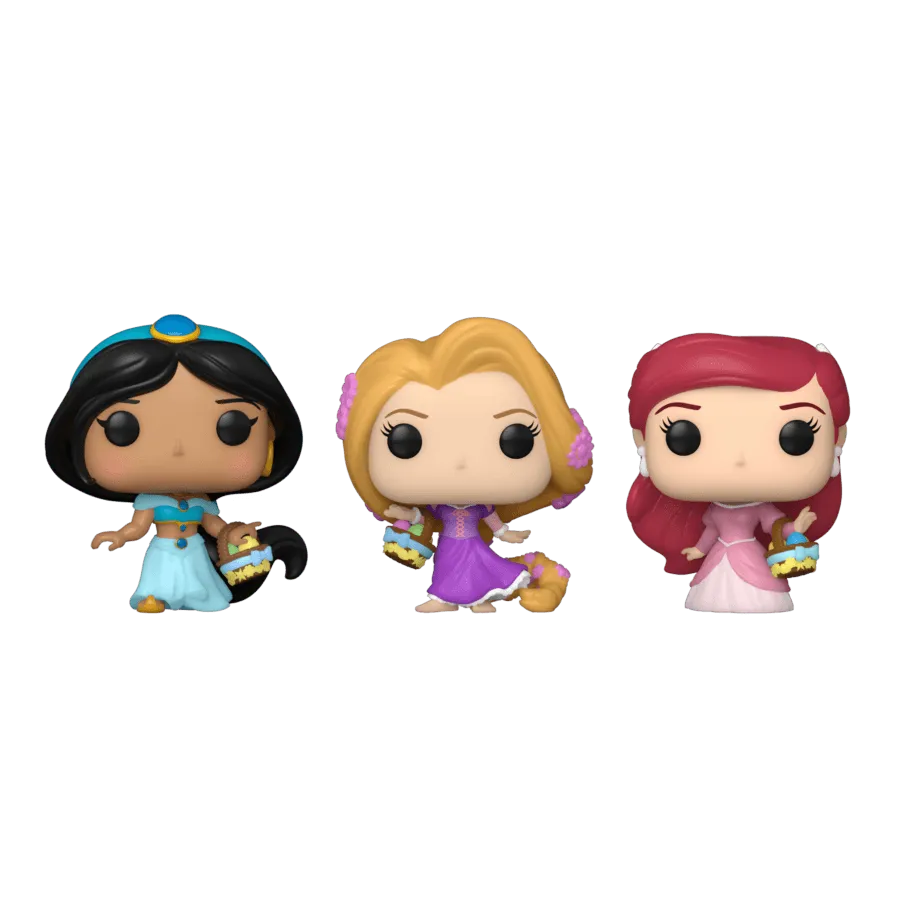 FUN76444 Disney - Rapunzel, Ariel, Jasmine Carrot Pocket Pop! 3-Pack - Funko - Titan Pop Culture