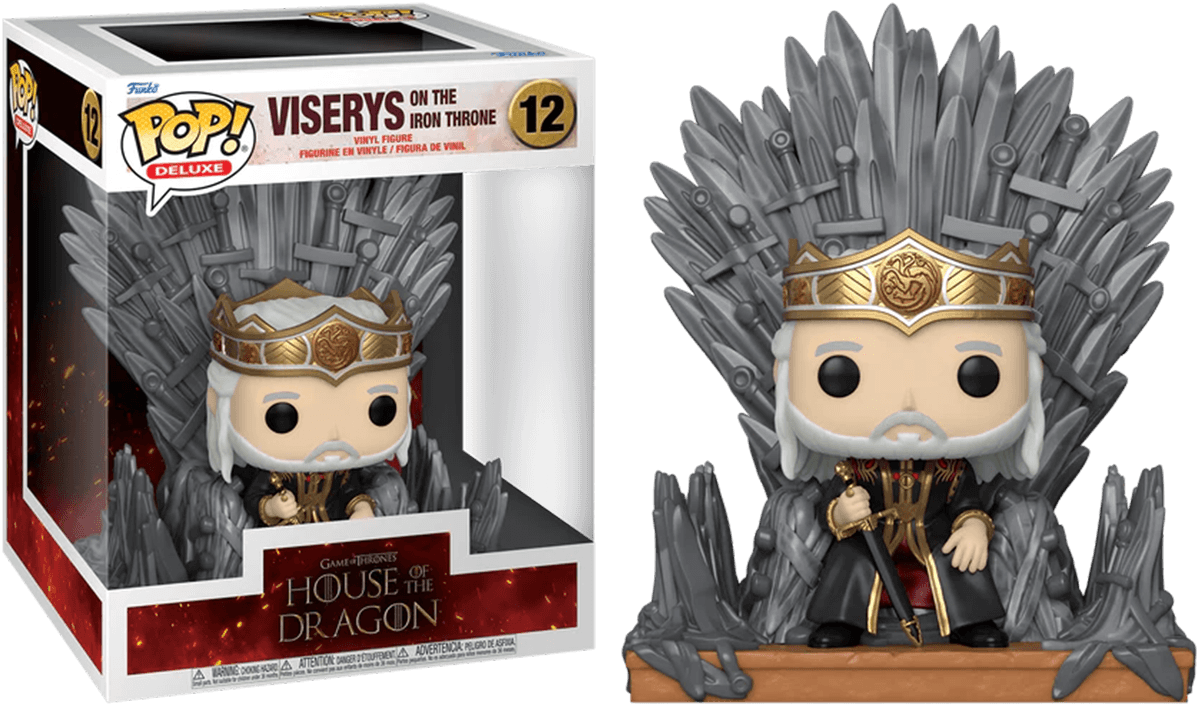 FUN76470 Game of Thrones: House of the Dragon - Viserys on the Iron Throne Pop! Deluxe Vinyl - Funko - Titan Pop Culture