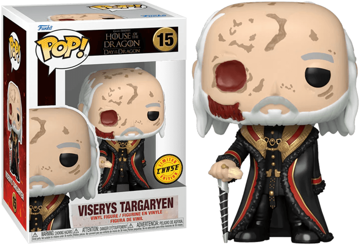 FUN76474CASE Game of Thrones: House of the Dragon - Masked Viserys Targaryen Pop! Vinyl - Chase Case - Funko - Titan Pop Culture