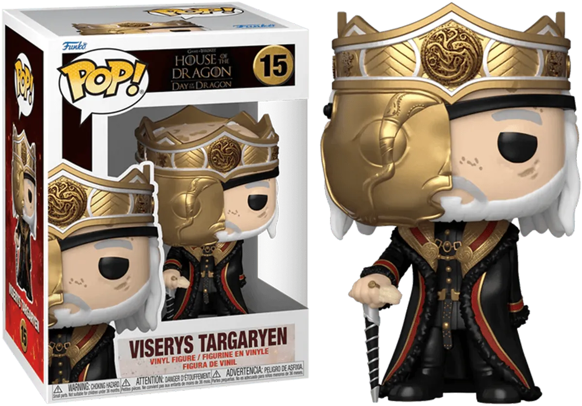 FUN76474CASE Game of Thrones: House of the Dragon - Masked Viserys Targaryen Pop! Vinyl - Chase Case - Funko - Titan Pop Culture