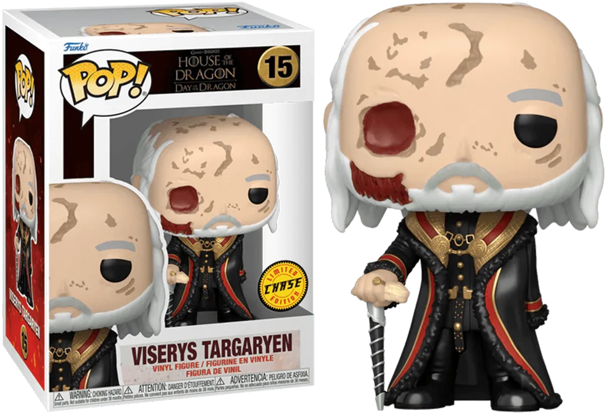 FUN76474CASE Game of Thrones: House of the Dragon - Masked Viserys Targaryen Pop! Vinyl - Chase Case - Funko - Titan Pop Culture